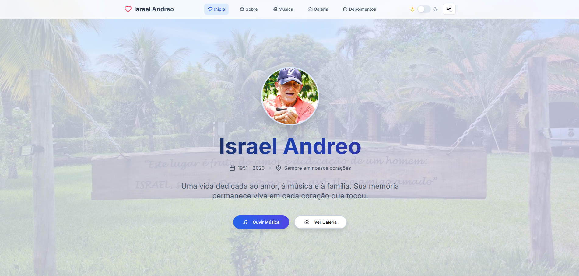 Memorial Digital — Israel Andreo