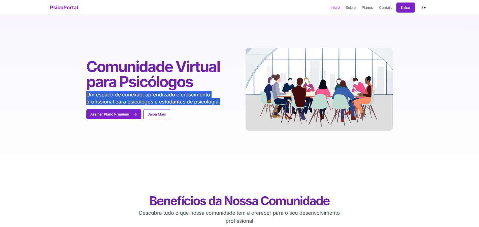Comunidade Virtual para Psicólogos
